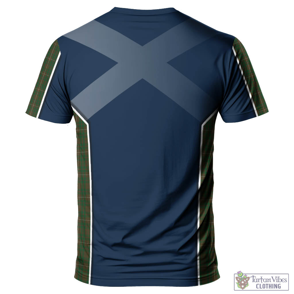 Tartan Vibes Clothing MacKinnon Hunting Tartan T-Shirt with Family Crest and Scottish Thistle Vibes Sport Style