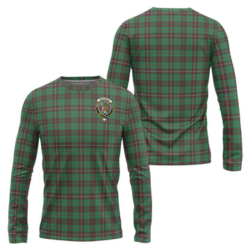 MacKinnon Hunting Ancient Tartan Long Sleeve T-Shirt with Family Crest