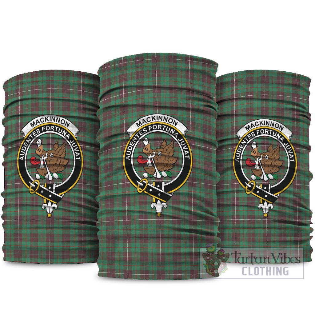 MacKinnon Hunting Ancient Tartan Neck Gaiters, Tartan Bandanas, Tartan Head Band with Family Crest