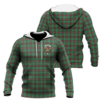 MacKinnon Hunting Ancient Tartan Knitted Hoodie with Family Crest