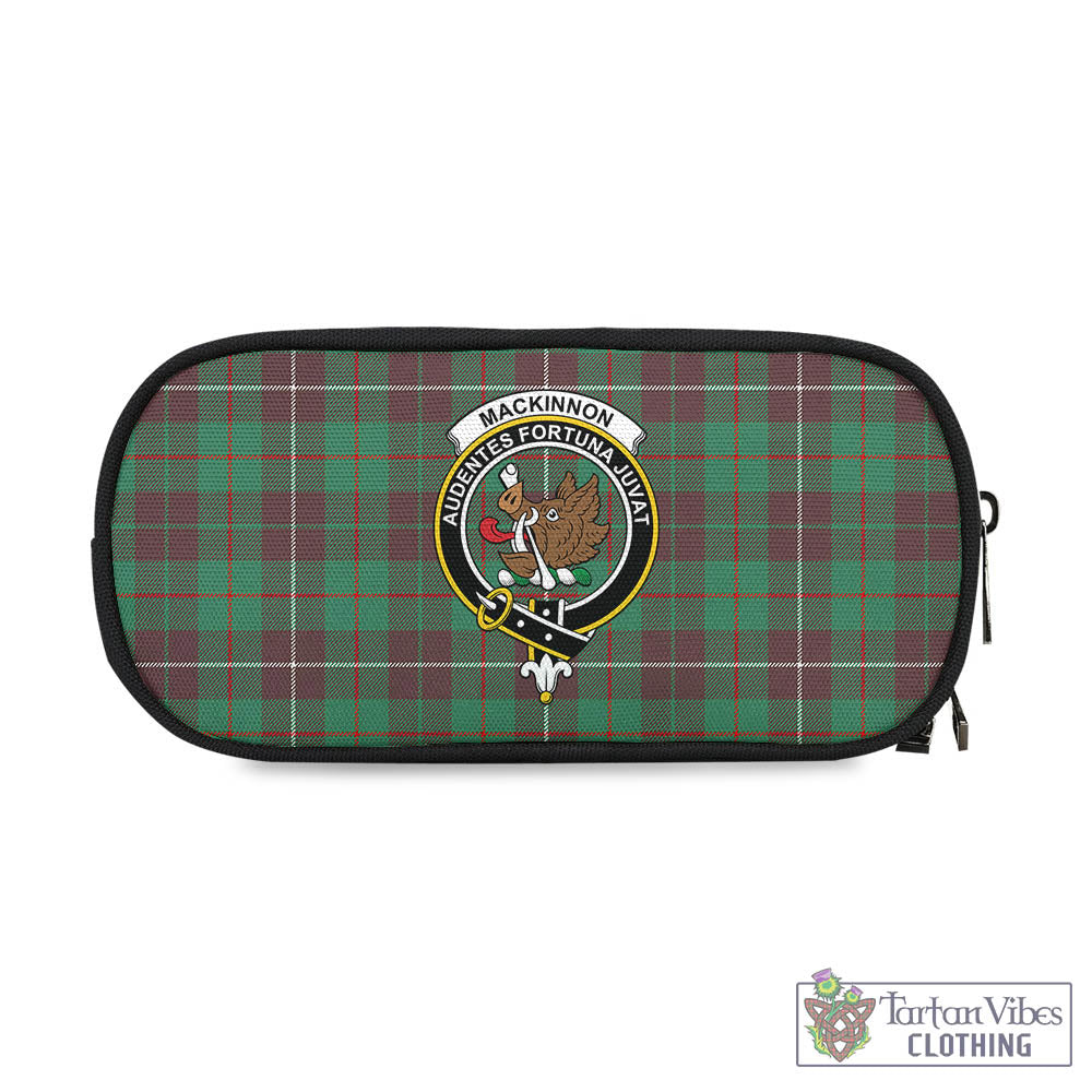 Tartan Vibes Clothing MacKinnon Hunting Ancient Tartan Pen and Pencil Case with Family Crest