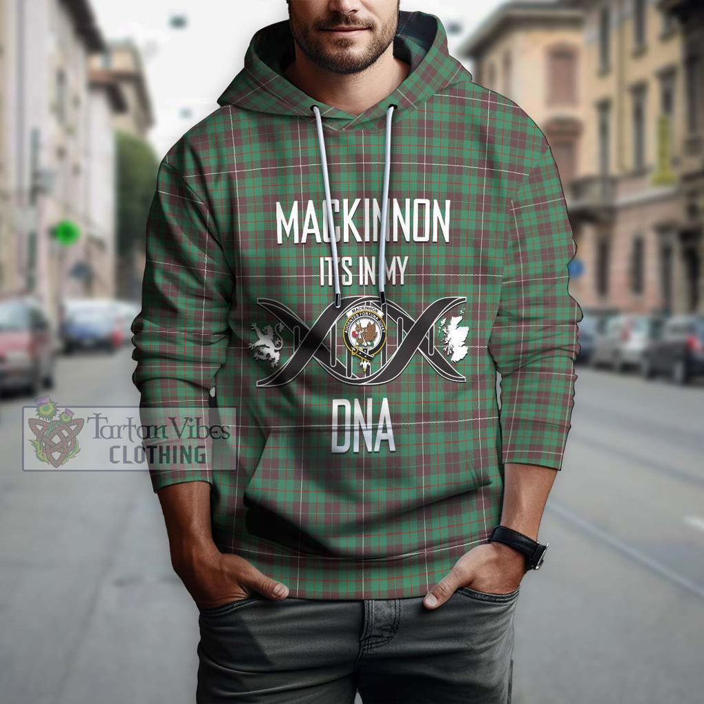 MacKinnon Hunting Ancient Tartan Hoodie with Family Crest DNA In Me Style Pullover Hoodie - Tartanvibesclothing Shop