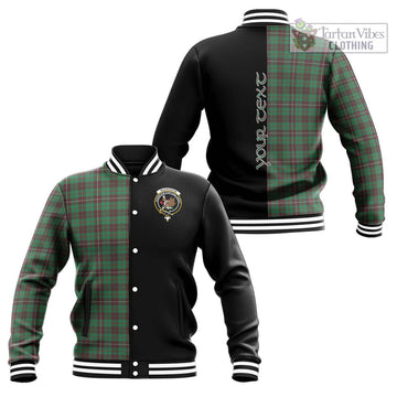 MacKinnon Hunting Ancient Tartan Baseball Jacket with Family Crest and Half Of Me Style