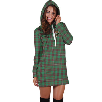 MacKinnon Hunting Ancient Tartan Hoodie Dress with Family Crest