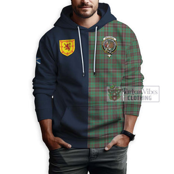 MacKinnon Hunting Ancient Tartan Hoodie Alba with Scottish Lion Royal Arm Half Style