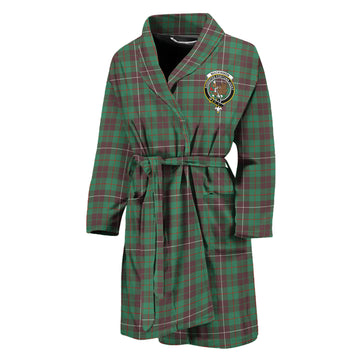 MacKinnon Hunting Ancient Tartan Bathrobe with Family Crest