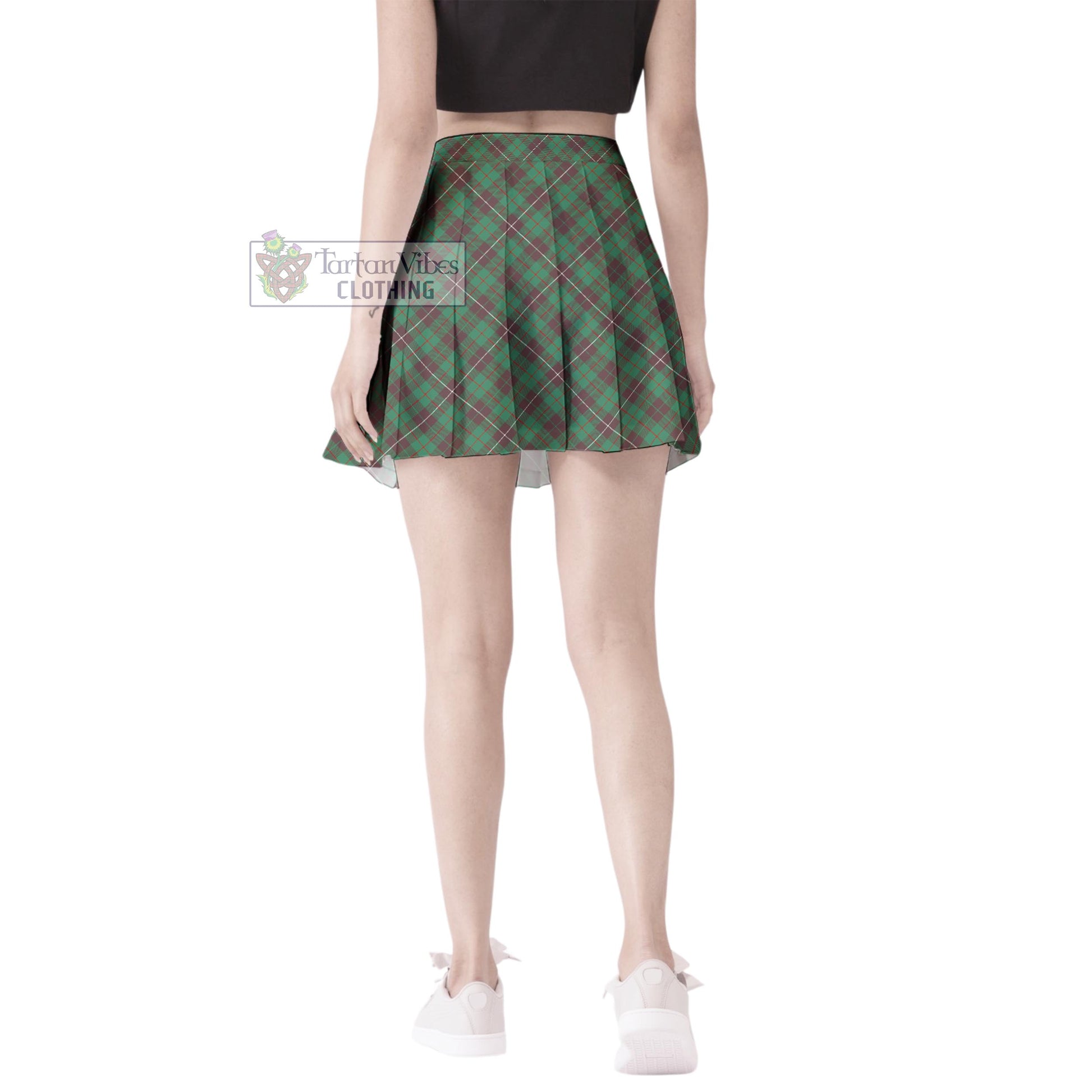 Tartan Vibes Clothing MacKinnon Hunting Ancient Tartan Women's Plated Mini Skirt