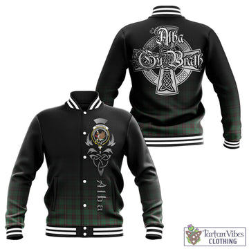 MacKinnon Hunting Ancient Tartan Baseball Jacket Featuring Alba Gu Brath Family Crest Celtic Inspired