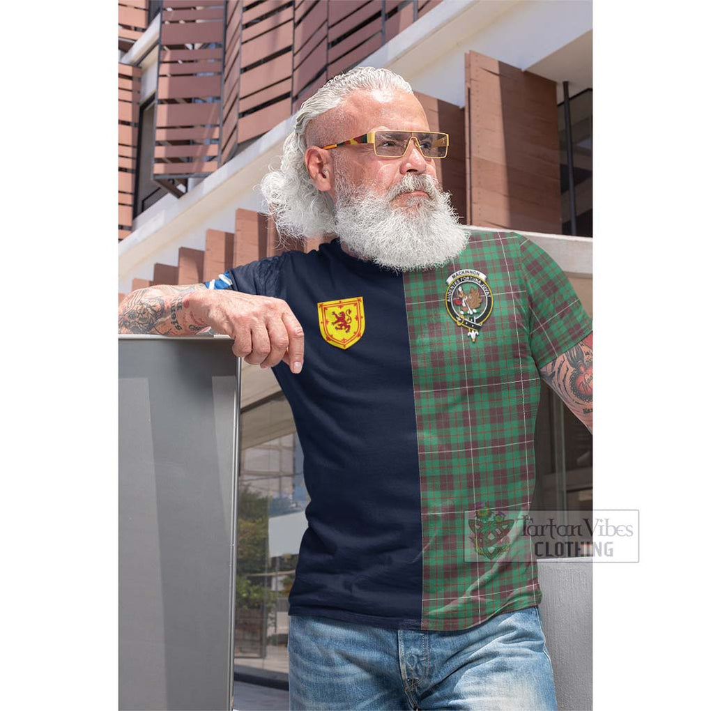 Tartan Vibes Clothing MacKinnon Hunting Ancient Tartan Cotton T-shirt with Scottish Lion Royal Arm Half Style