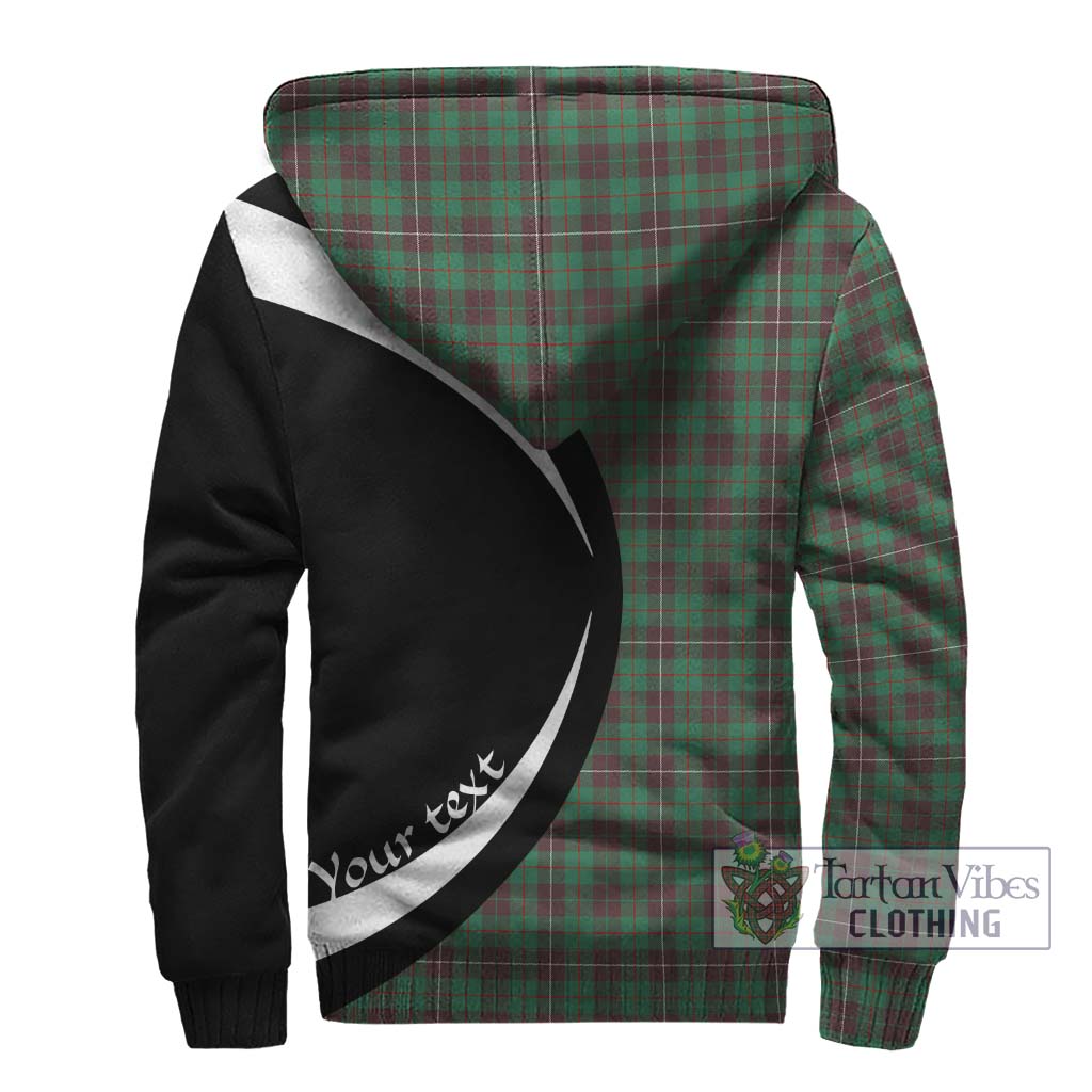 MacKinnon Hunting Ancient Tartan Sherpa Hoodie with Family Crest Circle Style - Tartan Vibes Clothing