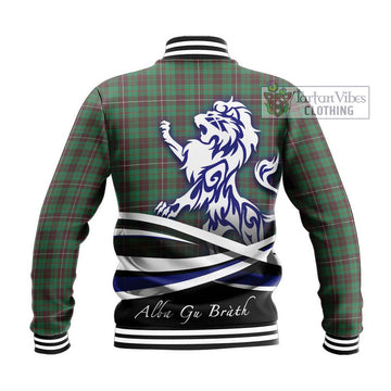 MacKinnon Hunting Ancient Tartan Baseball Jacket with Alba Gu Brath Regal Lion Emblem