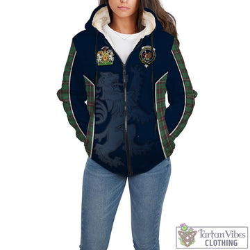 MacKinnon Hunting Ancient Tartan Sherpa Hoodie with Family Crest and Lion Rampant Vibes Sport Style