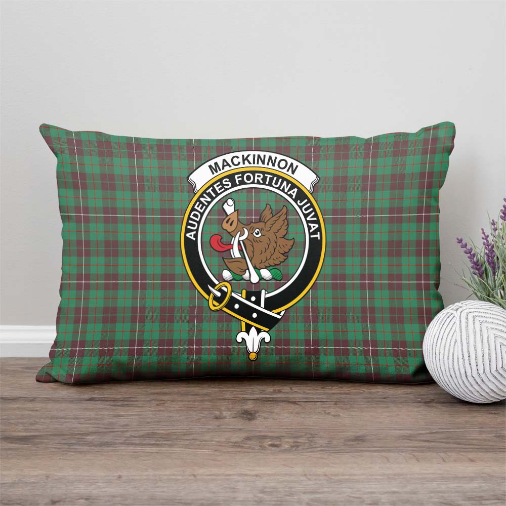 MacKinnon Hunting Ancient Tartan Pillow Cover with Family Crest Rectangle Pillow Cover - Tartanvibesclothing