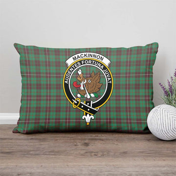 MacKinnon Hunting Ancient Tartan Pillow Cover with Family Crest