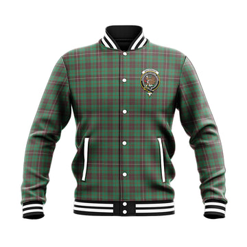 MacKinnon Hunting Ancient Tartan Baseball Jacket with Family Crest