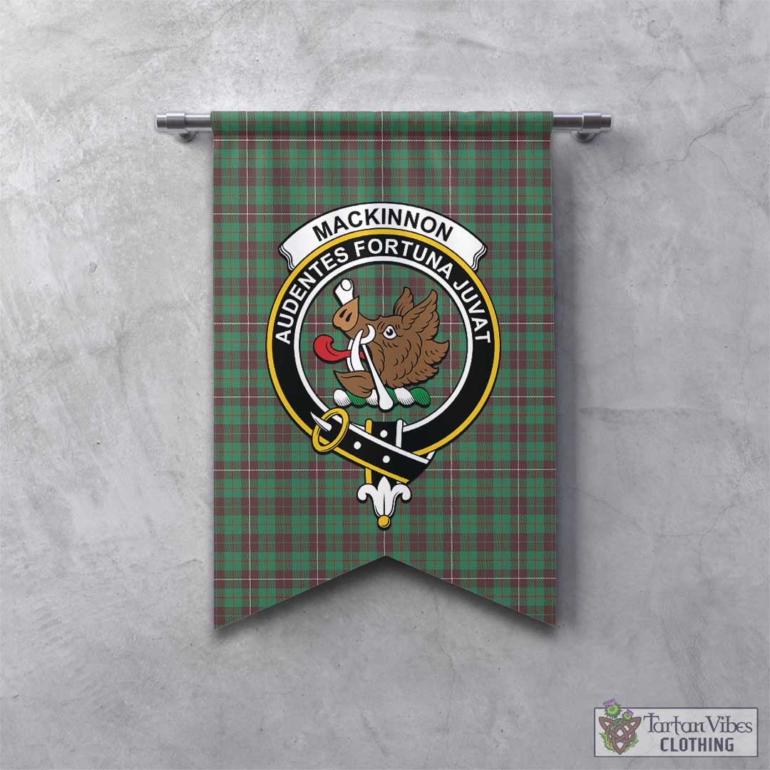 MacKinnon Hunting Ancient Tartan Gonfalon, Tartan Banner with Family C