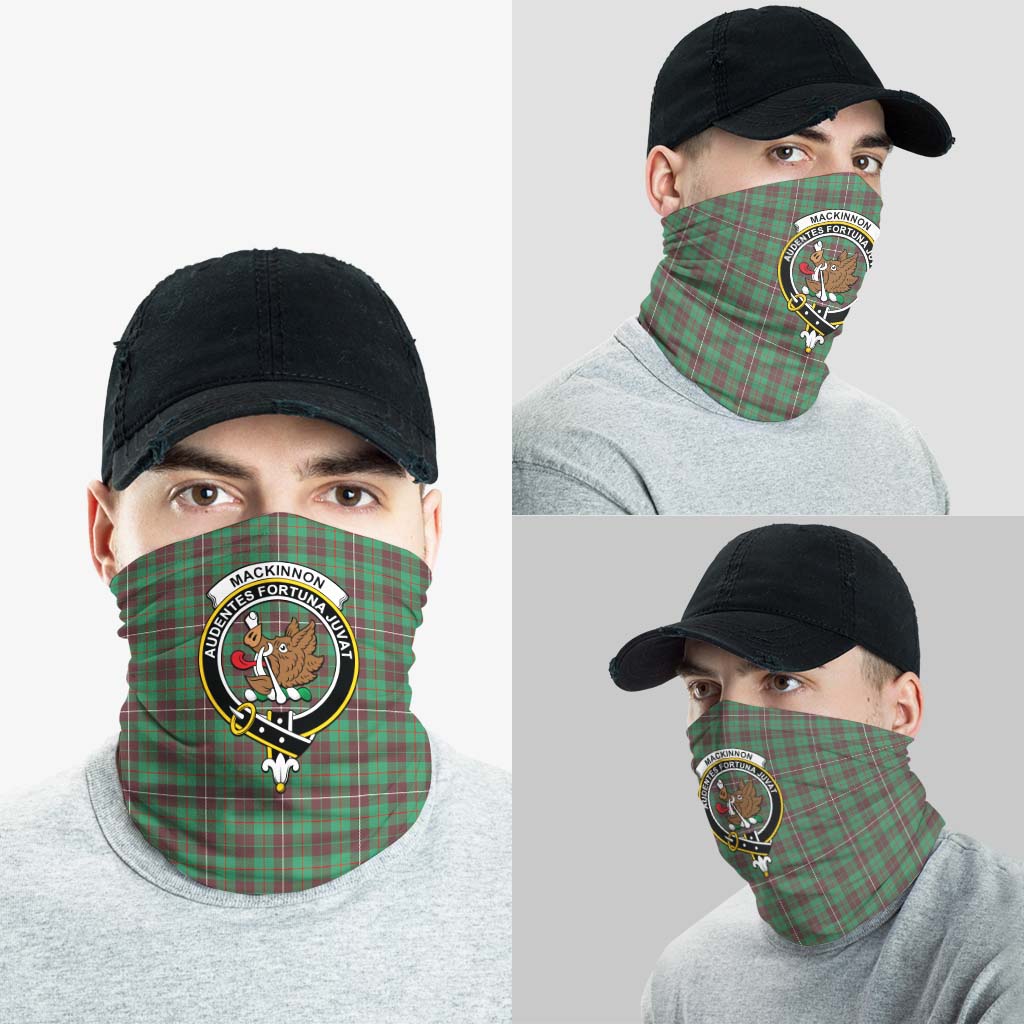 MacKinnon Hunting Ancient Tartan Neck Gaiters, Tartan Bandanas, Tartan Head Band with Family Crest