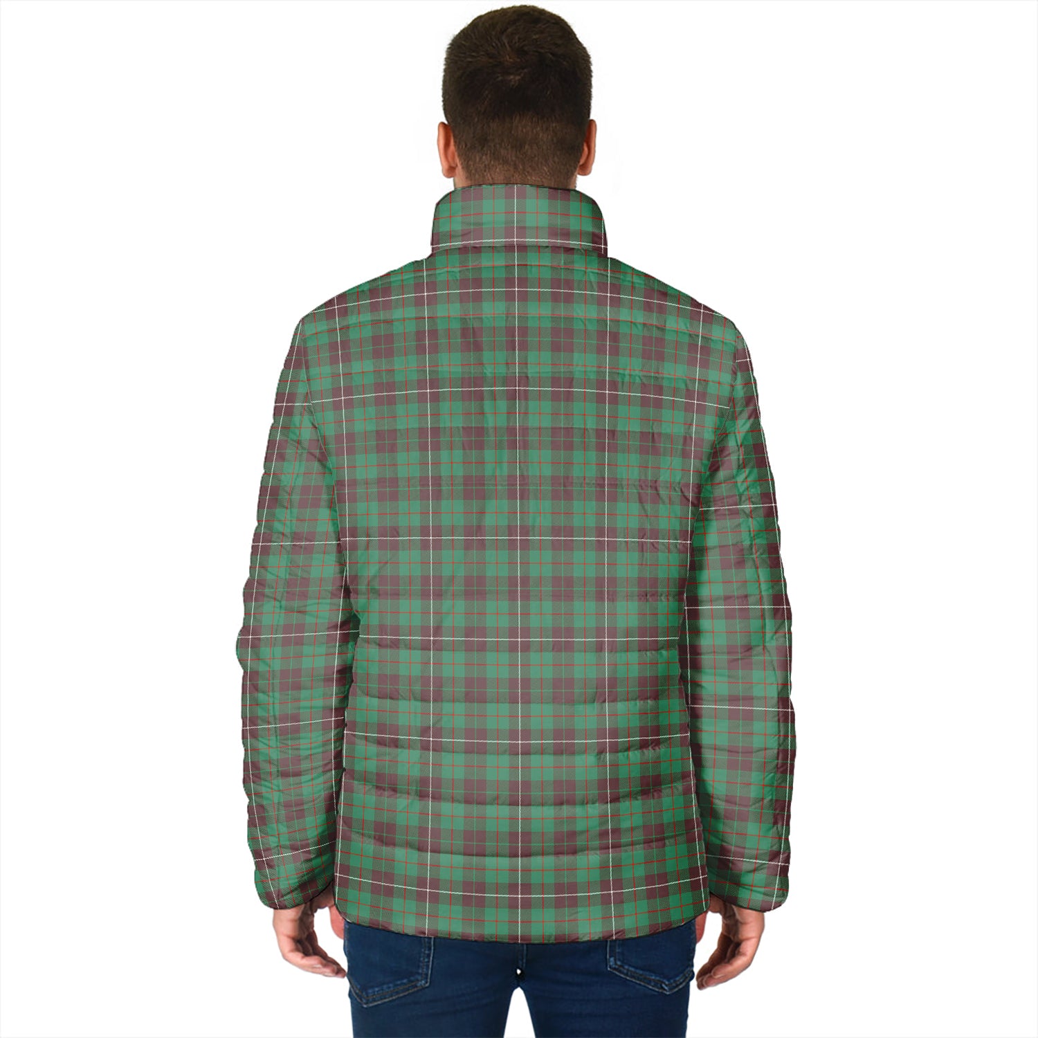 MacKinnon Hunting Ancient Tartan Padded Jacket with Family Crest - Tartan Vibes Clothing