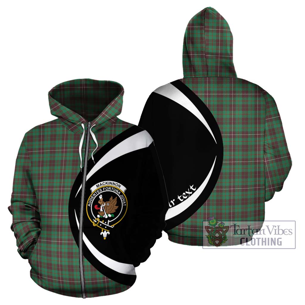 Tartan Vibes Clothing MacKinnon Hunting Ancient Tartan Hoodie with Family Crest Circle Style