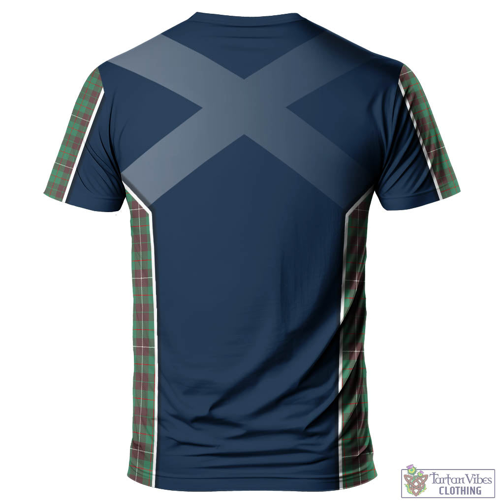 Tartan Vibes Clothing MacKinnon Hunting Ancient Tartan T-Shirt with Family Crest and Scottish Thistle Vibes Sport Style