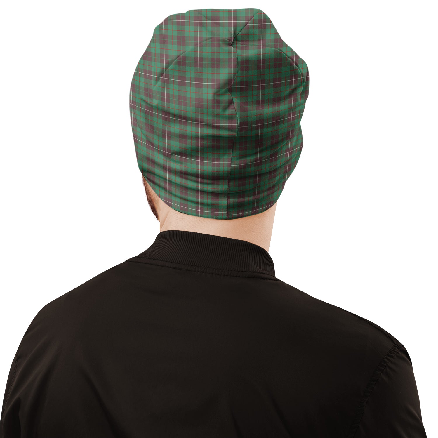 MacKinnon Hunting Ancient Tartan Beanies Hat with Family Crest - Tartan Vibes Clothing