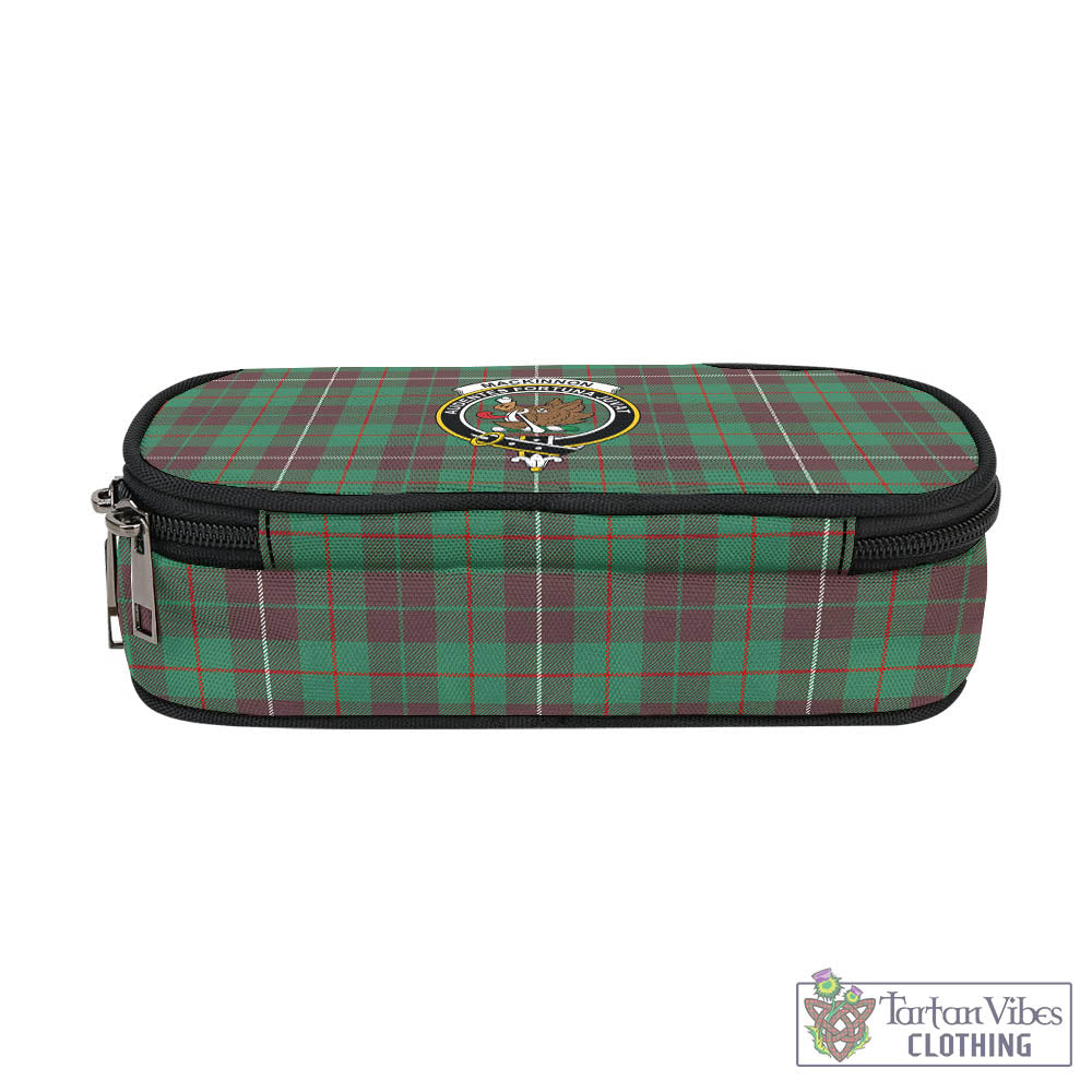 Tartan Vibes Clothing MacKinnon Hunting Ancient Tartan Pen and Pencil Case with Family Crest