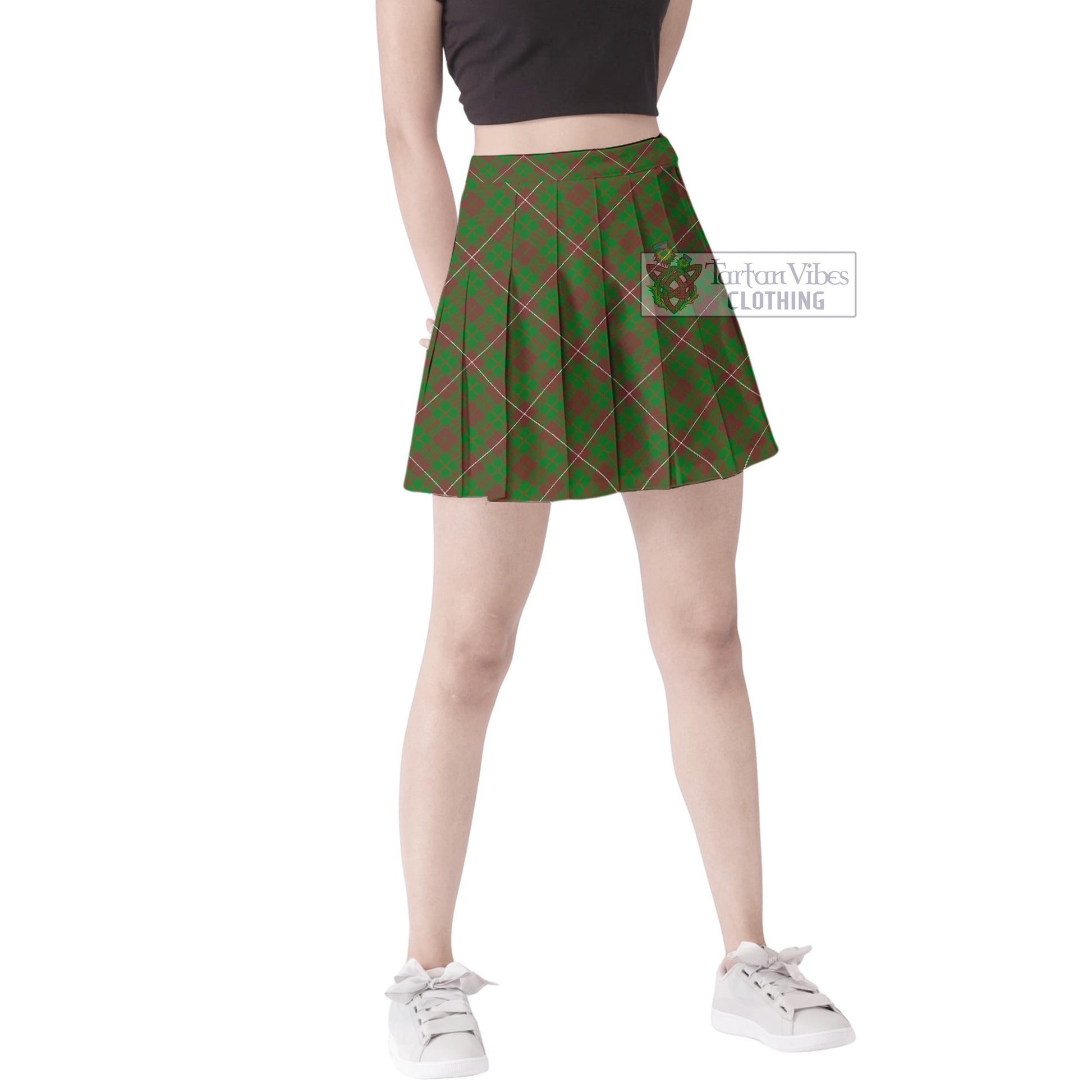 Tartan Vibes Clothing MacKinnon Hunting Modern Tartan Women's Plated Mini Skirt