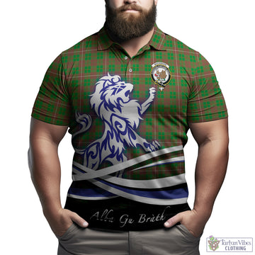 MacKinnon Hunting Modern Tartan Polo Shirt with Alba Gu Brath Regal Lion Emblem