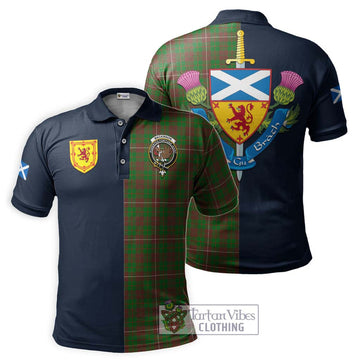 MacKinnon Hunting Modern Tartan Polo Shirt Alba with Scottish Lion Royal Arm Half Style