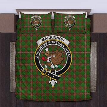 MacKinnon Hunting Modern Tartan Quilt Bed Set with Family Crest