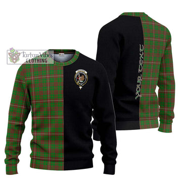 MacKinnon Hunting Modern Tartan Ugly Sweater with Family Crest and Half Of Me Style