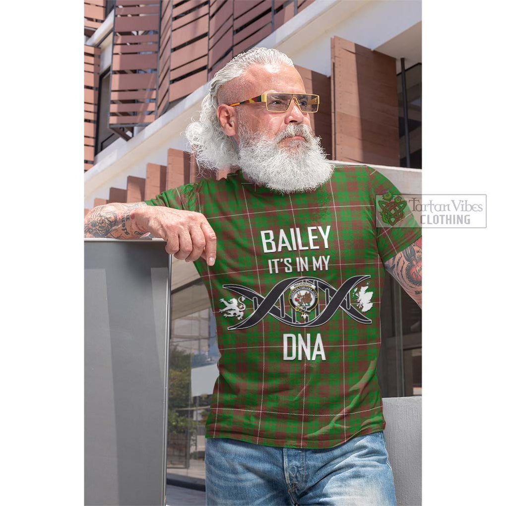 Tartan Vibes Clothing MacKinnon Hunting Modern Tartan Cotton T-shirt with Family Crest DNA In Me Style