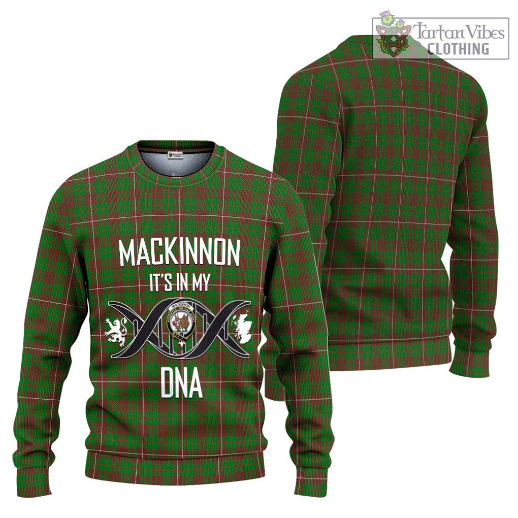 MacKinnon Hunting Modern Tartan Knitted Sweater with Family Crest DNA In Me Style Unisex - Tartanvibesclothing Shop