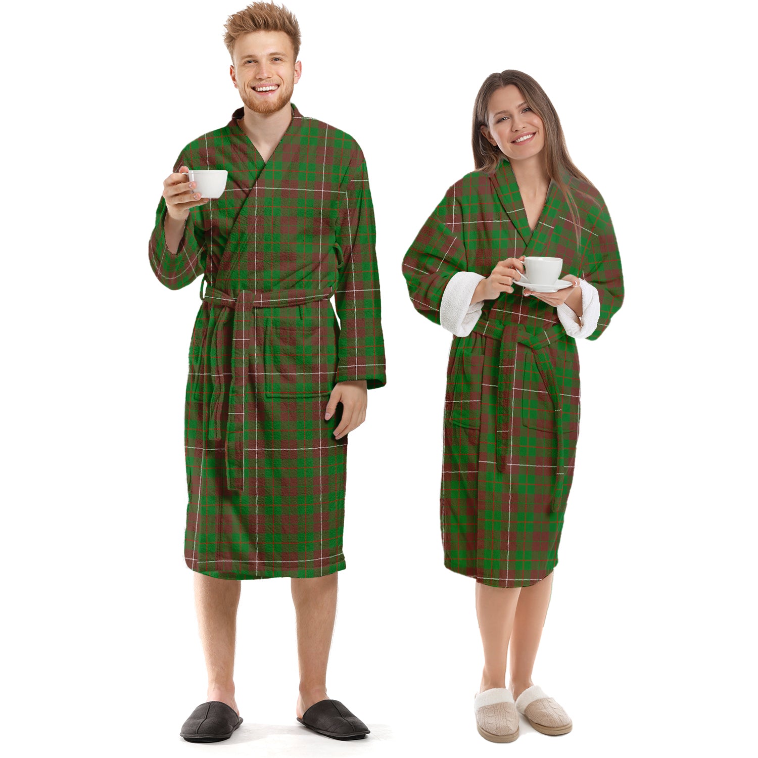 MacKinnon Hunting Modern Tartan Bathrobe Unisex S - Tartan Vibes Clothing