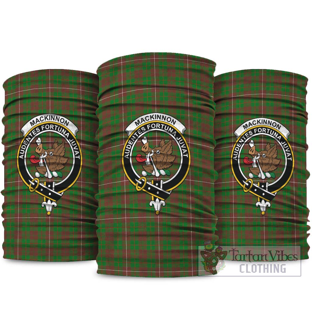 MacKinnon Hunting Modern Tartan Neck Gaiters, Tartan Bandanas, Tartan Head Band with Family Crest