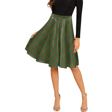 MacKinnon Hunting Modern Tartan Melete Pleated Midi Skirt