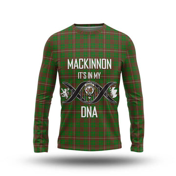 MacKinnon Hunting Modern Tartan Long Sleeve T-Shirt with Family Crest DNA In Me Style