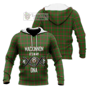 MacKinnon Hunting Modern Tartan Knitted Hoodie with Family Crest DNA In Me Style