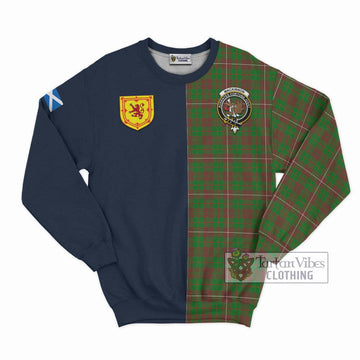 MacKinnon Hunting Modern Tartan Sweatshirt Alba with Scottish Lion Royal Arm Half Style