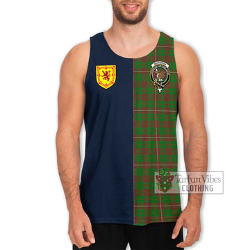 MacKinnon Hunting Modern Tartan Men's Tank Top Alba with Scottish Lion Royal Arm Half Style