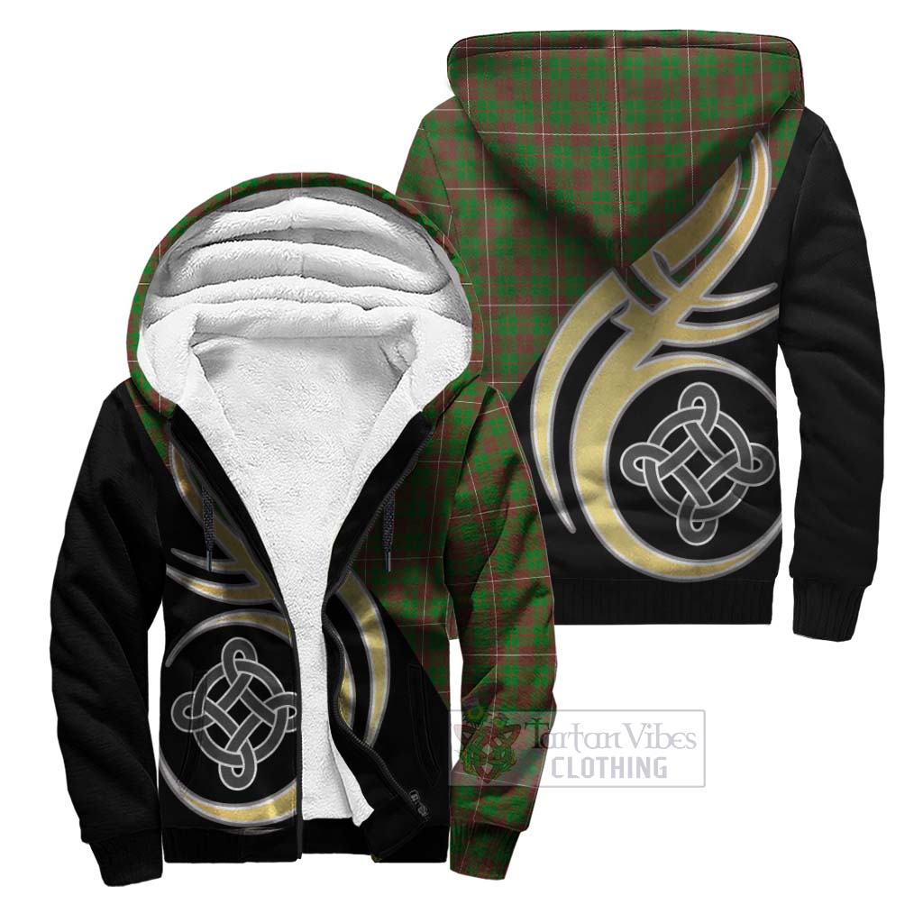 MacKinnon Hunting Modern Tartan Sherpa Hoodie with Family Crest and Celtic Symbol Style Unisex S - Tartan Vibes Clothing