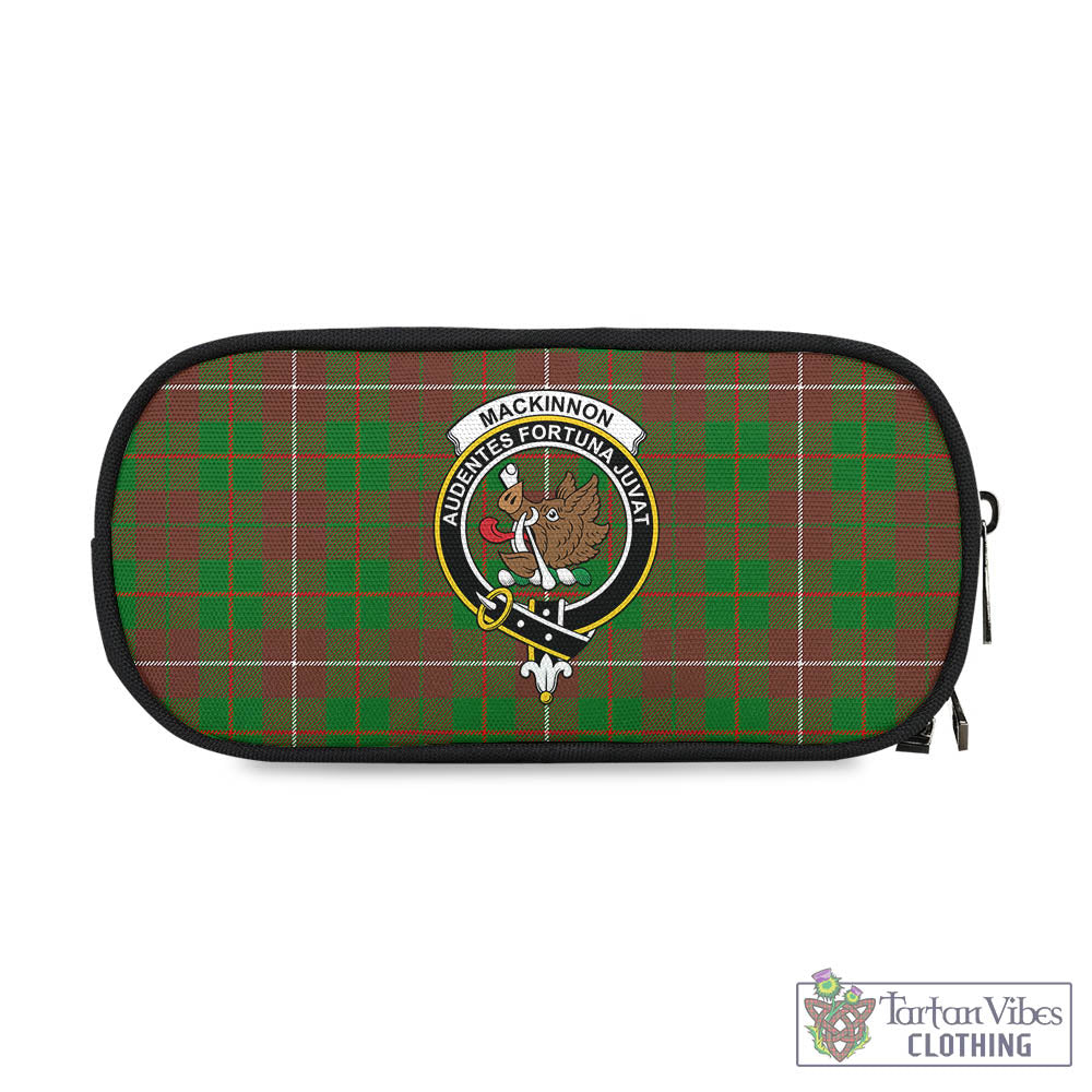 Tartan Vibes Clothing MacKinnon Hunting Modern Tartan Pen and Pencil Case with Family Crest