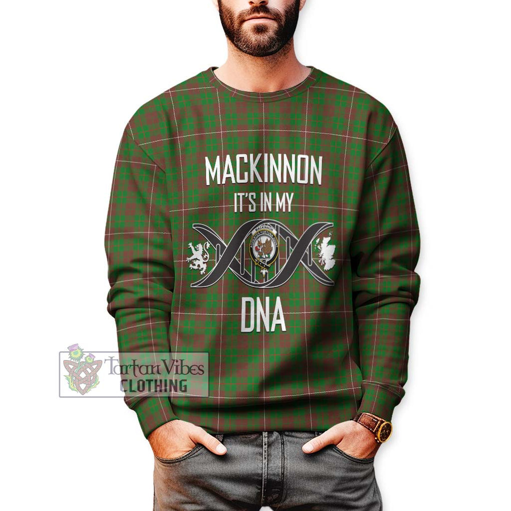 MacKinnon Hunting Modern Tartan Sweatshirt with Family Crest DNA In Me Style Unisex - Tartanvibesclothing Shop