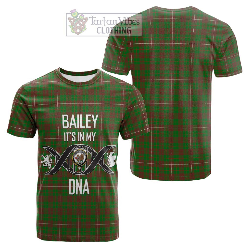 Tartan Vibes Clothing MacKinnon Hunting Modern Tartan Cotton T-shirt with Family Crest DNA In Me Style