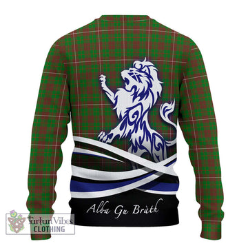 MacKinnon Hunting Modern Tartan Ugly Sweater with Alba Gu Brath Regal Lion Emblem