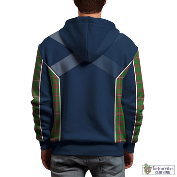 MacKinnon Hunting Modern Tartan Hoodie with Family Crest and Scottish Thistle Vibes Sport Style