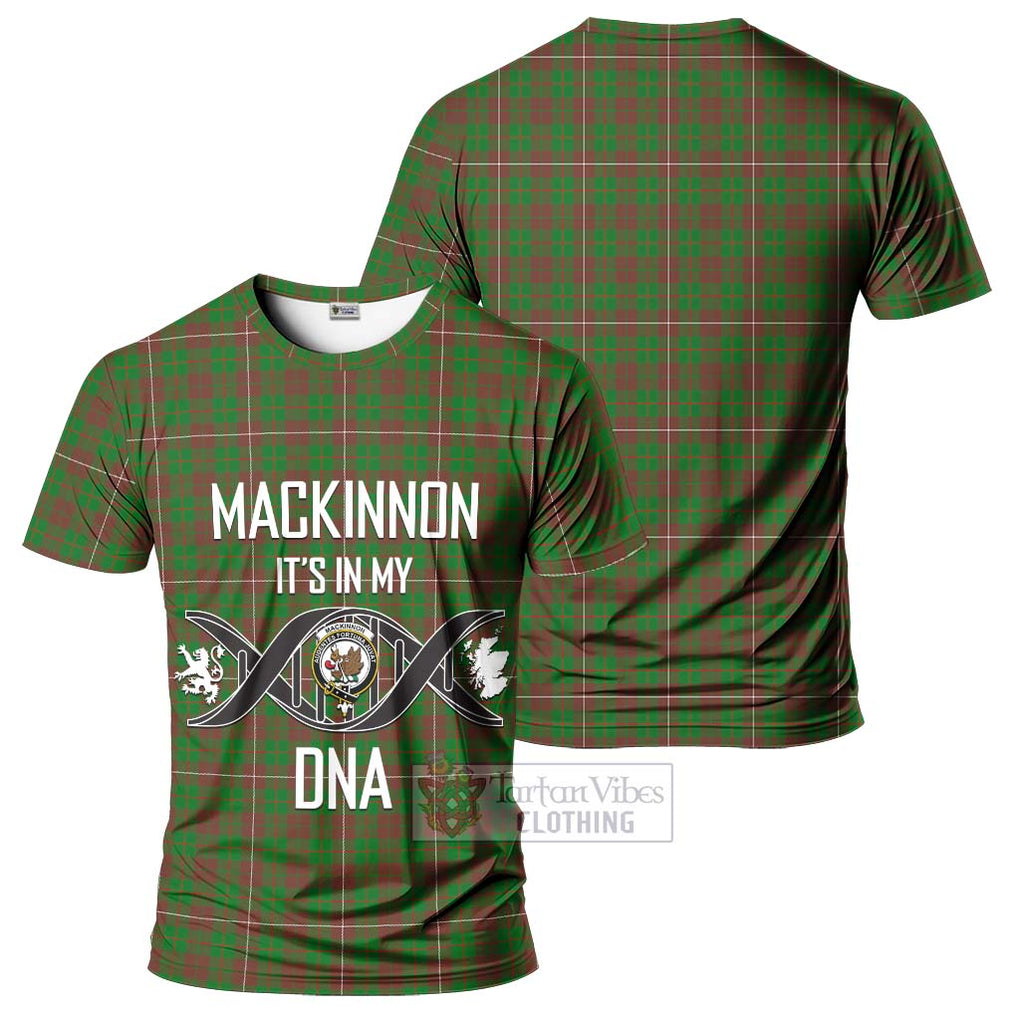 MacKinnon Hunting Modern Tartan T-Shirt with Family Crest DNA In Me Style - Tartan Vibes Clothing