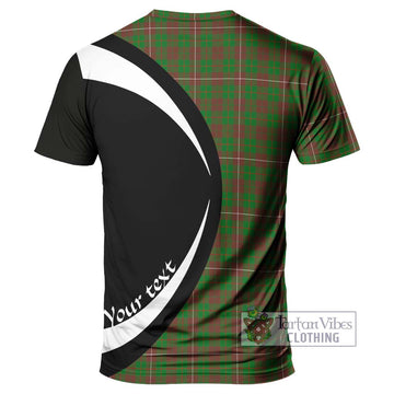 MacKinnon Hunting Modern Tartan T-Shirt with Family Crest Circle Style