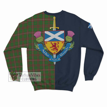 MacKinnon Hunting Modern Tartan Sweatshirt Alba with Scottish Lion Royal Arm Half Style