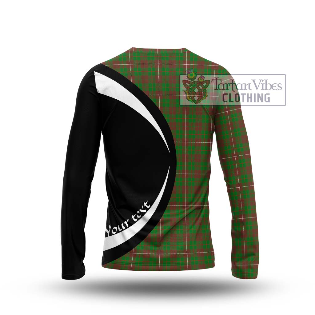 MacKinnon Hunting Modern Tartan Long Sleeve T-Shirt with Family Crest Circle Style - Tartan Vibes Clothing